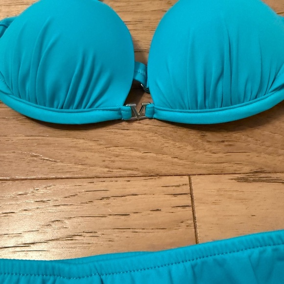 Venus Aqua Reef Push Up Top Turquoise Bikini Set with Moderate Coverage Bottom - Picture 4 of 10